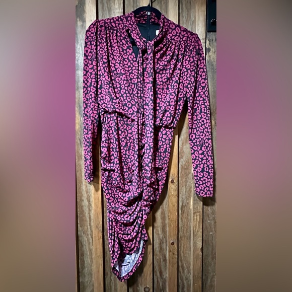MICHAEL Michael Kors Fuchsia and Black Leopard Print Dress XS - Picture 1 of 4